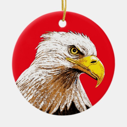 Weißkopfseeadler Keramik Ornament (Vorne)