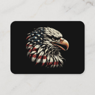 Weißkopfseeadler Kopf Amerikanische Flagge USA Pat Visitenkarte
