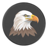 Weißkopfseeadler Kopf Eishockey Puck (Vorderseite)