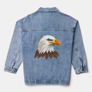 Weißkopfseeadler Kopf Jeansjacke