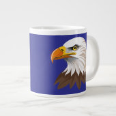 Weißkopfseeadler Kopf Jumbo-Tasse (Vorderseite Rechts)