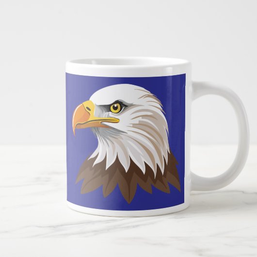 Weißkopfseeadler Kopf Jumbo-Tasse (Rechts)