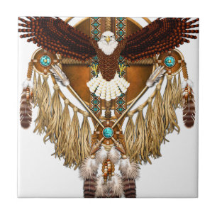 Weißkopfseeadler-Mandala - verbessert Fliese