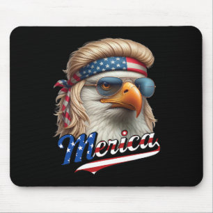 Weißkopfseeadler Merica 4. Juli Adler Blond Mullet Mousepad