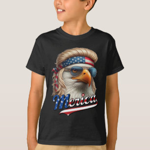 Weißkopfseeadler Merica 4. Juli Adler Blond Mullet T-Shirt