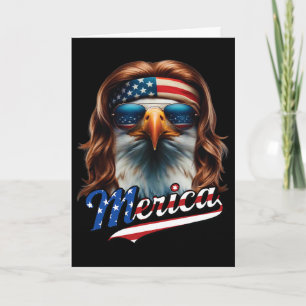 Weißkopfseeadler Merica 4. Juli Adler-Mullet Lusti Karte
