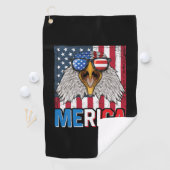 Weißkopfseeadler Merica 4. Juli Golfhandtuch (Insitu)