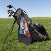 Weißkopfseeadler Merica 4. Juli Golfhandtuch (Gras)