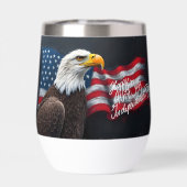 Weißkopfseeadler mit amerikanischer Flagge 4. Juli (Rückseite)