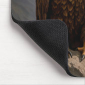 Weißkopfseeadler mit amerikanischer Flagge als Umh Mousepad (Ecke)