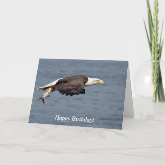 Weißkopfseeadler mit einem Fisch Karte (Vorderseite)