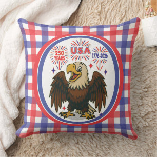 Weißkopfseeadler mit Feuerwerk – USA 250 Jahre 177 Kissen