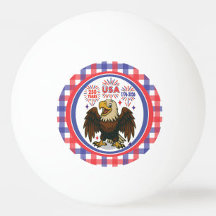 Weißkopfseeadler mit Feuerwerk – USA 250 Jahre 177 Tischtennisball