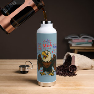 Weißkopfseeadler mit Feuerwerk – USA 250 Jahre 177 Trinkflasche