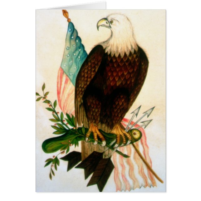 Weißkopfseeadler mit Flagge (Vorne)