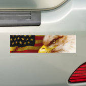Weißkopfseeadler mit Flagge Autoaufkleber (Auf Auto)