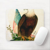 Weißkopfseeadler mit Flagge Mousepad (Mit Mouse)