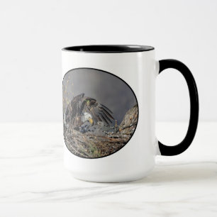 Weißkopfseeadler mit ihrem Baby Tasse