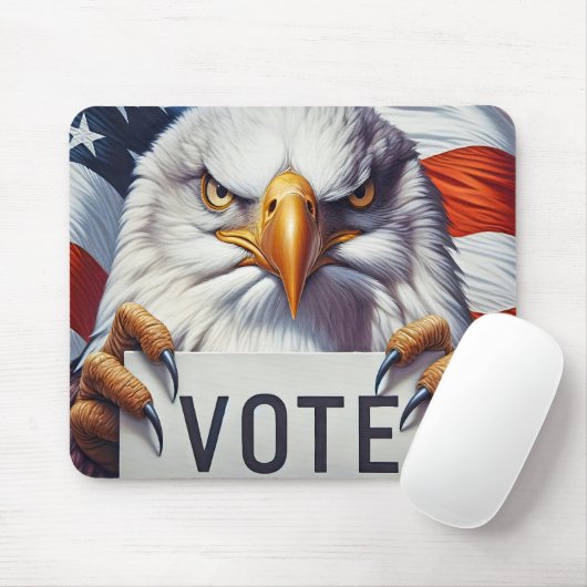 Weißkopfseeadler mit Wahlschild Mousepad (Mit Mouse)