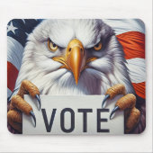 Weißkopfseeadler mit Wahlschild Mousepad (Vorne)