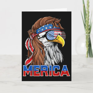 Weißkopfseeadler-Mullet-Merica-Amerikanische-Flagg Karte