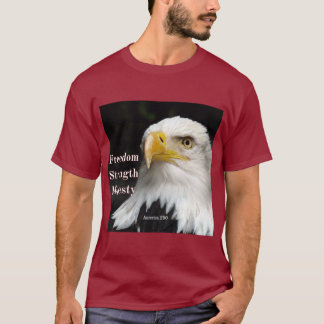 Weißkopfseeadler-Profil en face auf schwarzem Hint T-Shirt