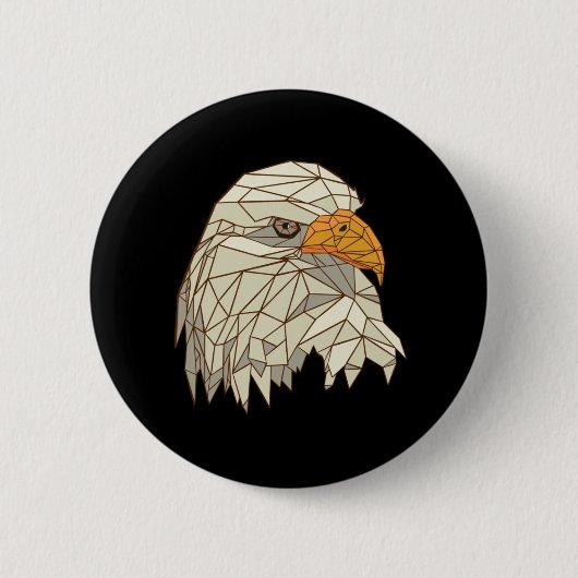 Weißkopfseeadler Raubvogel Design Button (Vorderseite)