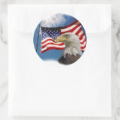Weißkopfseeadler Runder Aufkleber (Tasche)