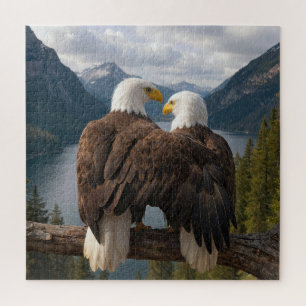 Weißkopfseeadler schützt seinen Partner Puzzle
