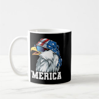 Weißkopfseeadler-Shirt Männer Frauen USA-Flagge Pa Kaffeetasse