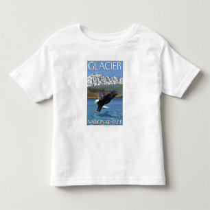 Weißkopfseeadler-Tauchen - Glacier Nationalpark, Kleinkind T-shirt