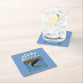 Weißkopfseeadler-Tauchen - Katmai, Alaska Rechteckiger Pappuntersetzer (Vor Ort)