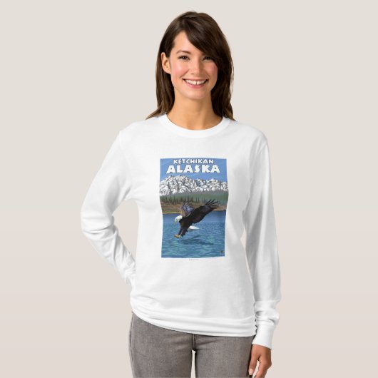 Weißkopfseeadler-Tauchen - Ketchikan, Alaska T-Shirt (Vorne ganz)