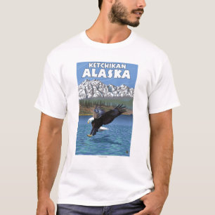 Weißkopfseeadler-Tauchen - Ketchikan, Alaska T-Shirt