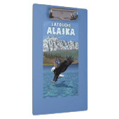 Weißkopfseeadler-Tauchen - Latouche, Alaska Klemmbrett (Rechts)