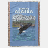 Weißkopfseeadler-Tauchen - Seward, Alaska Decke (Vorderseite Vertikal)