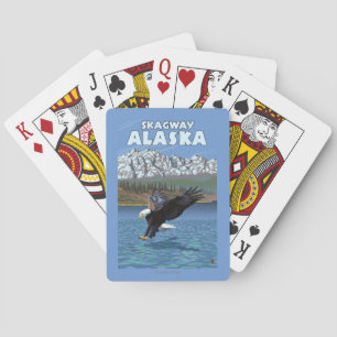 Weißkopfseeadler-Tauchen - Skagway, Alaska Spielkarten