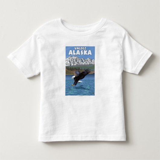 Weißkopfseeadler-Tauchen - Valdez, Alaska Kleinkind T-shirt (Vorderseite)