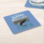 Weißkopfseeadler-Tauchen - Valdez, Alaska Rechteckiger Pappuntersetzer (angewinkelt)