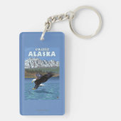 Weißkopfseeadler-Tauchen - Valdez, Alaska Schlüsselanhänger (Rückseite)