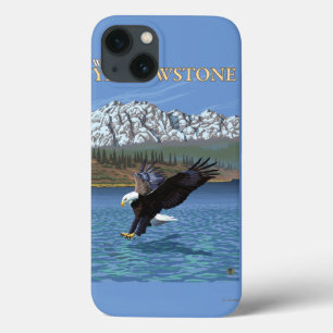 Weißkopfseeadler-Tauchen - WestYellowstone, M.Ü. iPhone 13 Hülle
