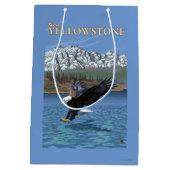 Weißkopfseeadler-Tauchen - WestYellowstone, M.Ü. Mittlere Geschenktüte (Rückseite)