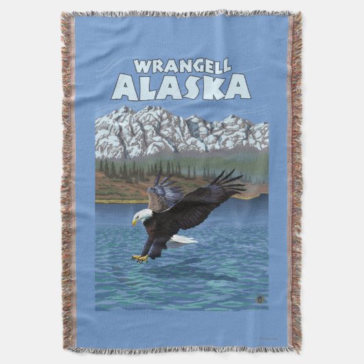Weißkopfseeadler-Tauchen - Wrangell, Alaska Decke (Vorderseite Vertikal)