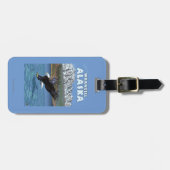 Weißkopfseeadler-Tauchen - Wrangell, Alaska Gepäckanhänger (Vorderseite horizontal)