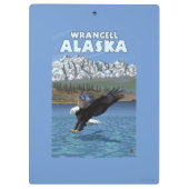 Weißkopfseeadler-Tauchen - Wrangell, Alaska Klemmbrett (Rückseite)