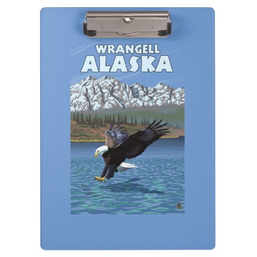 Weißkopfseeadler-Tauchen - Wrangell, Alaska Klemmbrett (Vorderseite)