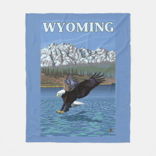 Weißkopfseeadler-Tauchen - Wyoming Fleecedecke