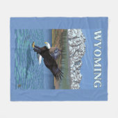 Weißkopfseeadler-Tauchen - Wyoming Fleecedecke (Vorderseite (Horizontal))