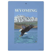Weißkopfseeadler-Tauchen - Wyoming Klemmbrett (Rückseite)