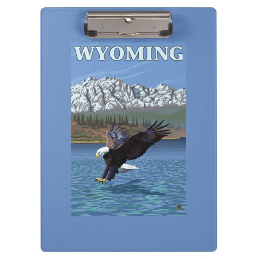 Weißkopfseeadler-Tauchen - Wyoming Klemmbrett (Vorderseite)